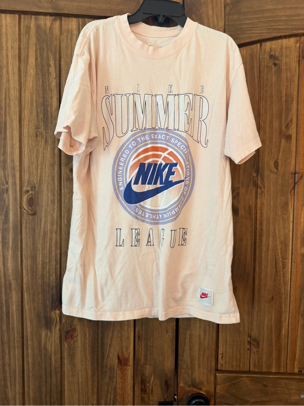 Nike Men's Light Pink 'Summer League' Graphic Tee